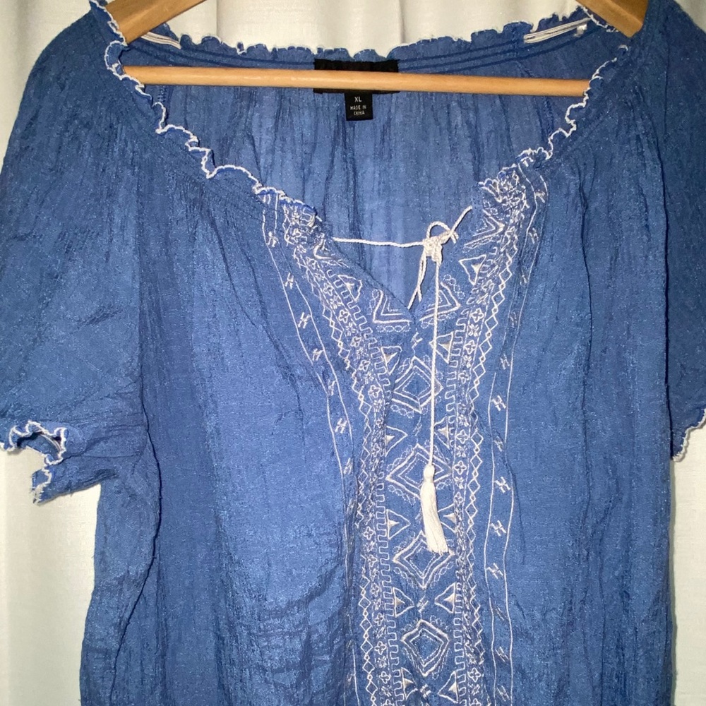 Blue Tunic Blouse